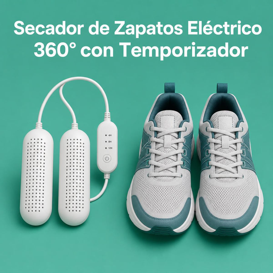 Secador de Zapatos Eléctrico 360° con Temporizador